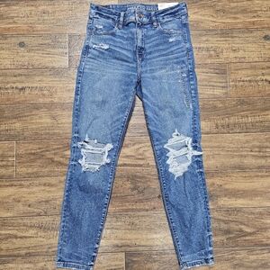 American Eagle NWT Next Level Stretch High-Rise Jegging light wash 10 Short